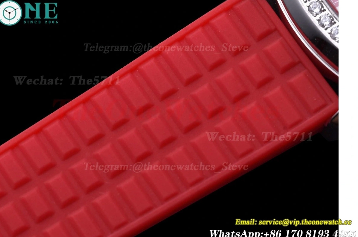 TWF Diamond Red RU Ladies SS Aquanaut 35mm A324 Bezel 0410